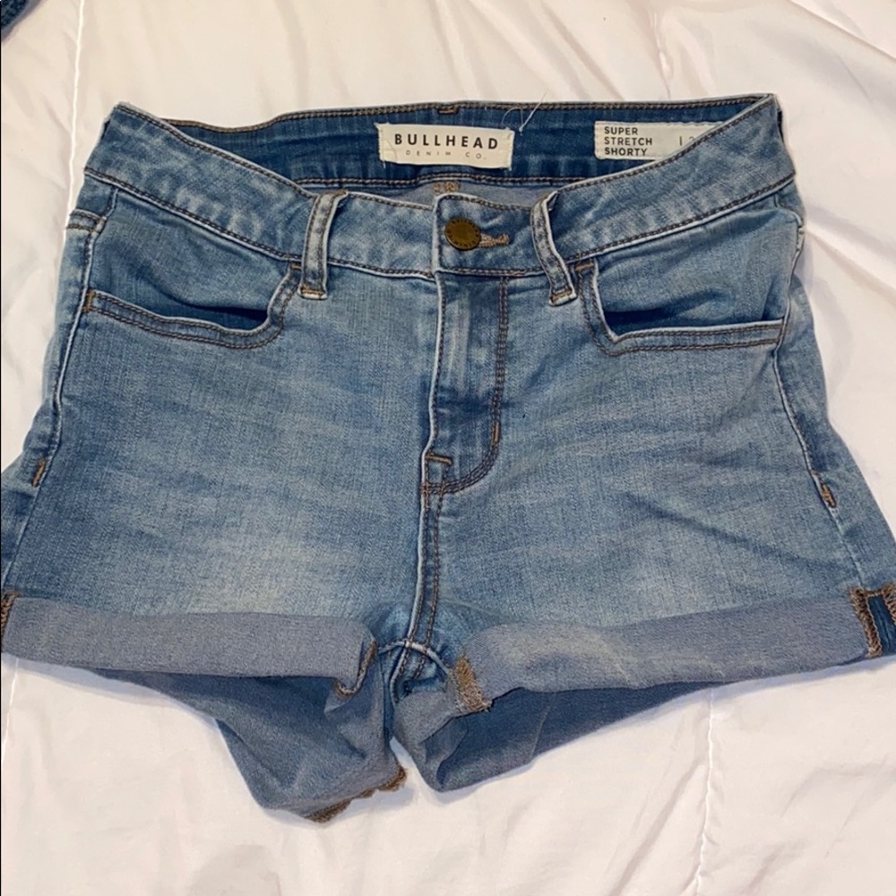 Bullhead super-stretch high-rise shorts